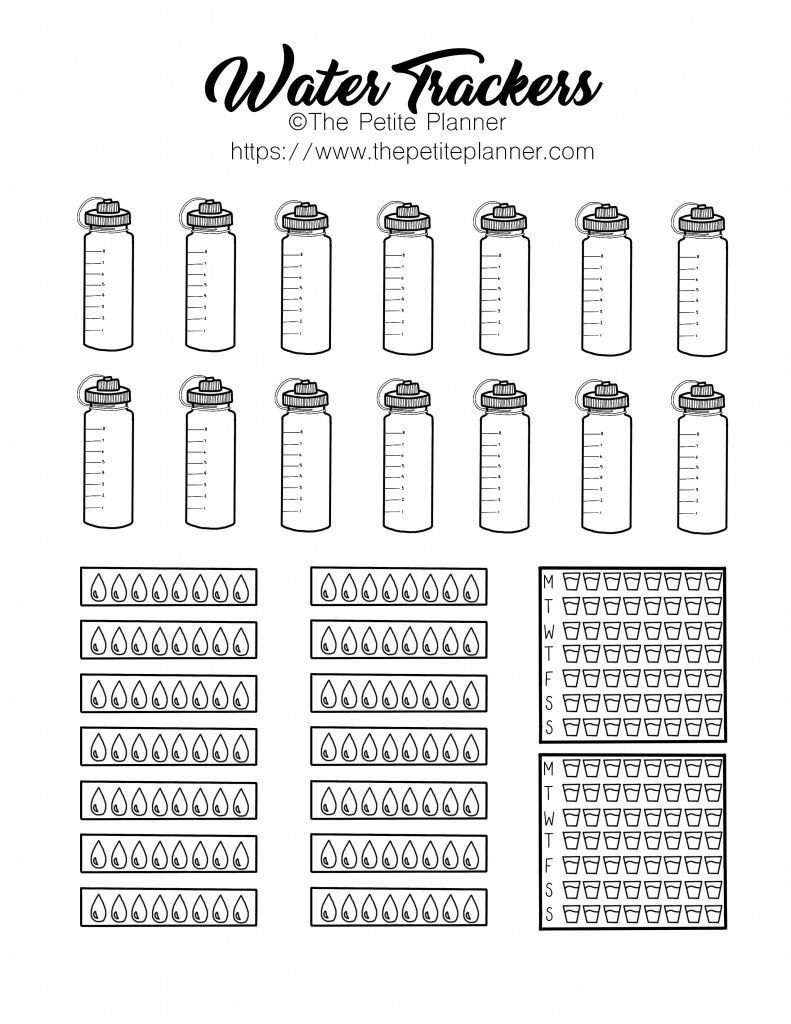 bullet journal water tracker printable + inspiration ⋆ the petite